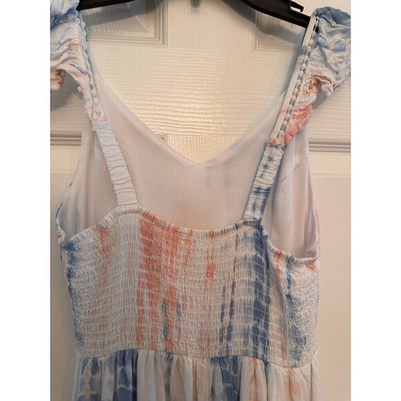 Tie Dye Ruffle Maxi Dress Size Small - Picture 5 of 7